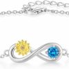 STARCHENIE Starchenie 925 Sterling Silver Sunflower Bracelet Adjustable Infinity Birthstone Bracelet For Women New