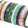 FIRAZIO Firazio 20Pcs 4Mm Gemstone Beaded Bracelets For Women Mens Healing Crystal Stone Bracelet Stretch Mini Round Beads Elastic Bracelets Jewelry Gifts Online