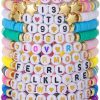 Lssfadccx Lssfadccx Music Love Bracelet, 1989 Anti-Hero Fearless Midnight Bracelets For Women Girls, Rope Weaving Colorful Letter Beads Adjustable Friendship Bracelet New