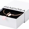 Pandora Pandora Moments Heart T-Bar Closure Snake Chain Bracelet - Charm Bracelet For Women - Compatible Moments Charms - Mother'S Day Gift - With Gift Box Wholesale