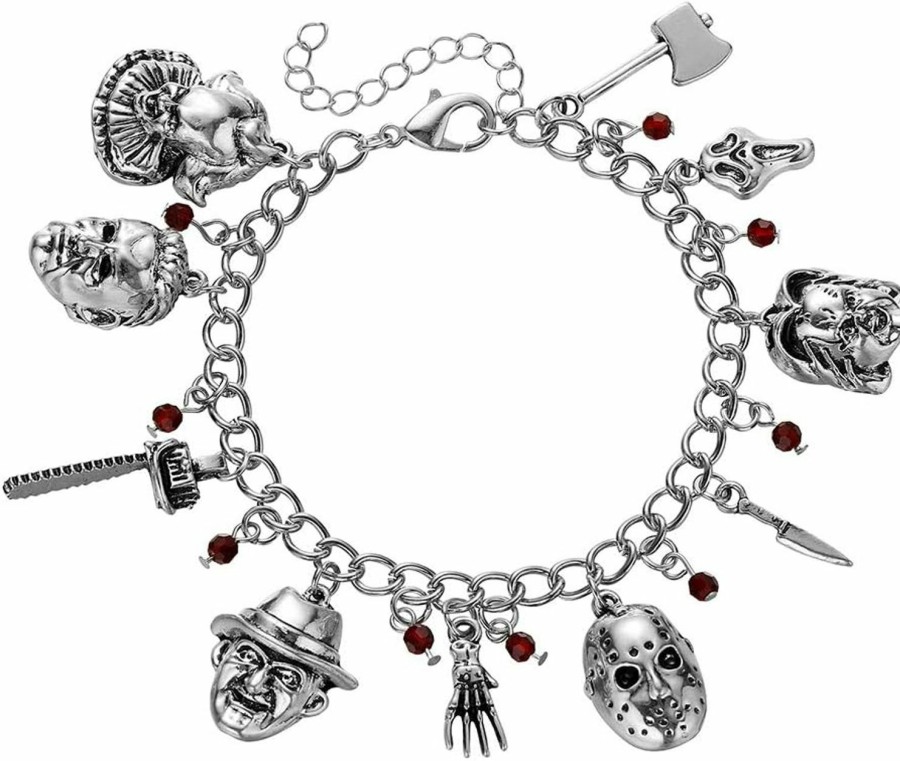 Amazon Hanreshe Bracelets Horror Movie Ghost Baby Jason Scary Theme Bracelet Cosplay Jewelry Women Horror Charm Bracelet New