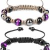 Vinswet Vinswet Triple Protection Bracelet,Genuine Tigers Eye Black Obsidian And Hematite Beads Bracelet For Men Women,Handmade Crystal Healing Bracelets Bring Luck And Prosperity And Happiness Online