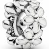 Pandora Pandora Jewelry White Daisy Flower Spacer Charm - Stunning Flower Charm Charm Bracelets - Perfect Charm For Mom, Sister, Daughter & More - Sterling Silver And Enamel New