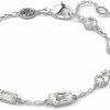 SWAROVSKI Swarovski Mesmera Bracelet, Clear Mixed-Cut Stones In A Scattered Design On A Rhodium Finished Chain, Part Of The Mesmera Collection New