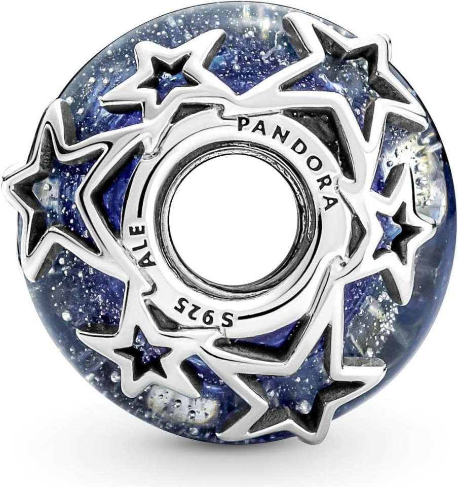 Pandora Pandora Galaxy Blue & Star Murano Charm Bracelet Charm Moments Bracelets - Stunning Women'S Jewelry - Gift For Women - Made With Sterling Silver New