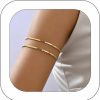 Hanfluenve Hanfluenve Minimalist Arm Cuff Layered Arm Bracelet Upper Arm Cuff Open Armband Bracelet Geometric Jewelry For Women Men Clearance