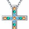 Alphm S925 Sterling Silver Small Cross Pendant Necklace Bracelet Earrings Wholesale