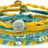 Wakami Wakami Earth Charm Bracelet | Handmade Boho Jewelry For Womens & Mens | Braided, Beaded, Waterproof, Fair Trade, Stackable Bracelets | Sliding Closure And Button Closure The Strands New