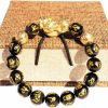 biuufish Biuufish 24K Gold Plated Pixiu Dragon Bracelet Feng Shui Bracelet, Obsidian Bracelet Dragon Protection For Men Women, Meditation Prayer Beads Bracelets Meaning To Attract Wealth And Good Luck(12Mm) Hot