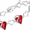 Leafael Leafael Infinity Love Heart Link Bracelets, Birthstone Or Healing Stone Crystal Bracelet For Women, Silver Tone Jewelry Gifts For Her, 7-Inch Chain And 2-Inch Extender New