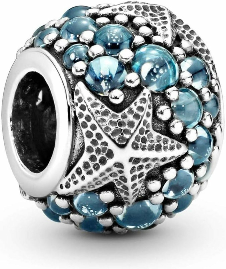 Pandora Pandora Jewelry Pave Ocean And Starfish Cubic Zirconia Charm In Sterling Silver Wholesale