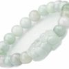 ZenBless Fengshui Wealth Prosperity White Real Jade Bracelet For Women Men 10Mm Bead With Pi Xiu/Pi Yao Attract Wealth And Good Luck Light Green Best