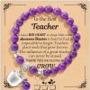 U-Zomir U-Zomir Teacher Appreciation Gifts For Women, Personalized Teacher Gifts Natural Stone Teacher Bracelet, End Of Year Teacher Gifts Hot