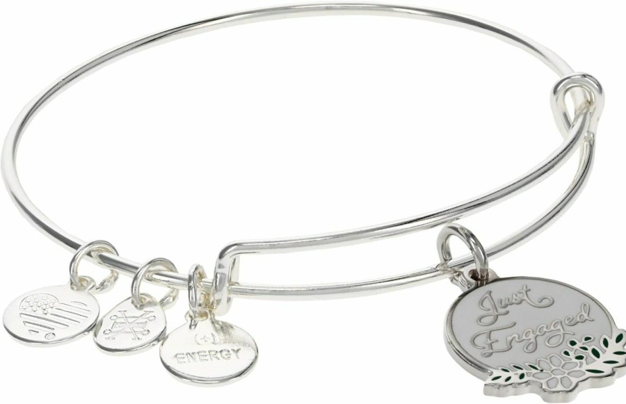 Alex and Ani Alex And Ani Bridal Expandable Bangle For Women, Wedding Charms, Shiny Finish, 2 To 3.5 In, Adjustable Chain Charm Bangle 6.5 To 8 In Wholesale