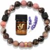 SYJUAN Syjuan Anxiety Healing Bracelet Lavender Essential Oil Aromatheraphy Diffuser Lava Rock Bracelets Relaxation Gift For Women New