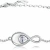 APOTIE Sterling Silver Infinity Urn Bracelet For Ashes - S925 Teardrop Cubic Zirconia Cremation Keepsake Jewelry Gift For Women Loss Loved One Wholesale