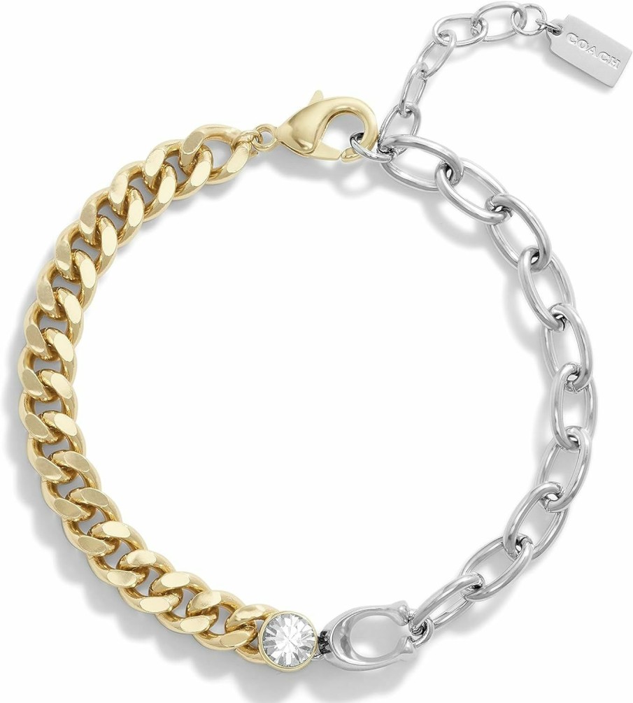 Amazon Coach Women'S Signature Mixed Chain Bracelet Online