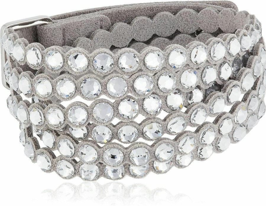 SWAROVSKI Swarovski Women'S Leather Look Crystal Power Bracelet Collection Online