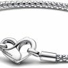 Pandora Pandora Moments Studded Chain Bracelet - Compatible Moments Charms - Sterling Silver Charm Bracelet For Women - Mother'S Day Gift - With Gift Box - 7.1\" Wholesale