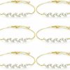 Trnayi 6 Pcs Bridesmaid Gifts Bridesmaid Bracelets Dainty Bracelets Tiny Zirconia Leaf Adjustable Bridal Bracelet Crystal Bracelet Online