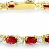 FANCIME Fancime 14K Gold Plated Birthstone Bracelets 4Mm Sterling Silver Tennis Bracelets Gold Bracelets Birthday Jewelry Gifts For Women 7\" Online