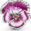 Pandora Pandora Pink Pansy Flower Charm Bracelet Charm Moments Bracelets - Stunning Women'S Jewelry - Gift For Women In Your Life - Made With Sterling Silver, Cubic Zirconia & Enamel Online