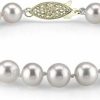 The Pearl Source The Pearl Source White Freshwater Pearl Bracelet For Women - Cultured Pearl Bracelet With 14K Gold Plated Clasp With Genuine Cultured Pearls, 7.0-7.5Mm Online