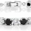 Gem Stone King Gem Stone King Sparkling Multi-Color Round Cubic Zirconia Cz Women'S Tennis Bracelet (7.50 Cttw, 7 Inch) Best