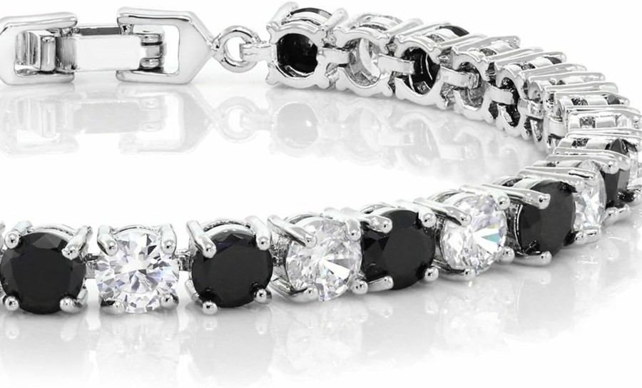 Gem Stone King Gem Stone King Sparkling Multi-Color Round Cubic Zirconia Cz Women'S Tennis Bracelet (7.50 Cttw, 7 Inch) Best