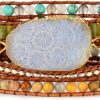 ZOSOJONA Zosojona Boho Handmade Natural Stone Wrap Bracelets Turquoises Crystal Beads Bracelet Jewelry New