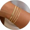 WMISIY Wmisiy Gold Bracelets For Women 14K Real Gold Filled Bracelet Stack Non Tarnish Trendy Herringbone Paper Clip Figaro Bracelets For Womens Girls Dainty Waterproof Stackable Gold Link Chain Bracelet Sets Jewelry Gift Hot