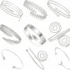 WAINIS Wainis 9 Pcs Pieces Arm Cuff Upper Arm Band Cuff Bracelet Bangle For Women Silver Gold Adjustable Armband Set New