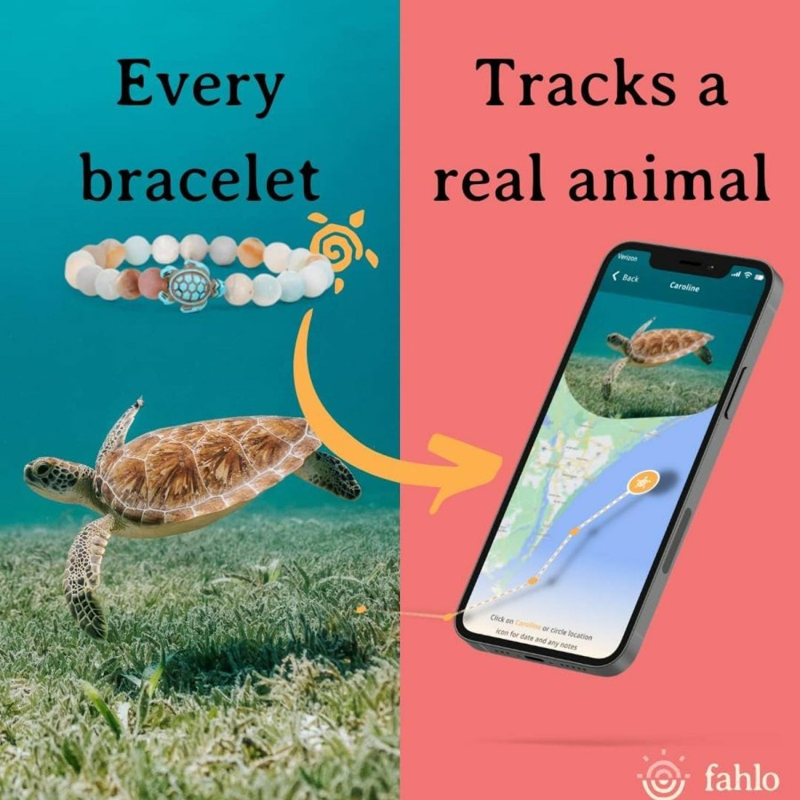 Fahlo Fahlo Sea Turtle Tracking Bracelet, Elastic, Supports The Sea Turtle Conservancy, One Size Fits Most For Men And Women Best