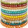 CATCHY & CRAFTY Catchy & Crafty Bracelet Crystal Stretch Stackable Layering Colorful Statement Bracelets Women Glass Beaded Boho Friendship Mothers Day Gift Clearance