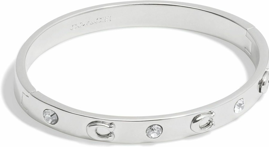 Amazon Coach Women'S Signature C Logo Hinged Bangle Bracelet Online