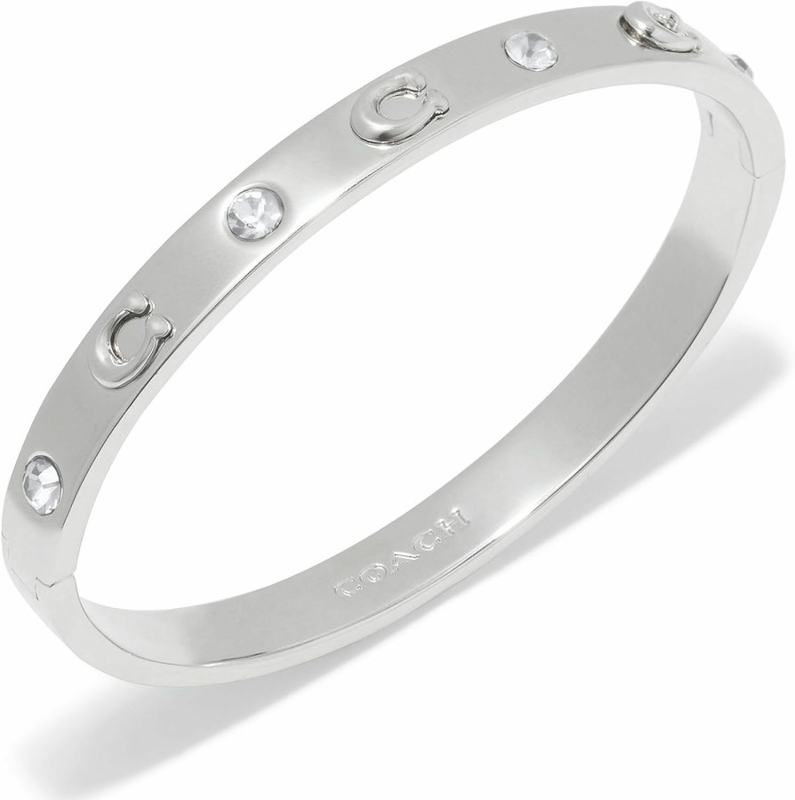 Amazon Coach Women'S Signature C Logo Hinged Bangle Bracelet Online