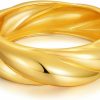 Badu Badu Chunky Gold Bangle Bracelet For Women Thick Wide Gold Cuff Bracelet Statement Exaggerated Jewelry New