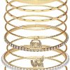 Couture Gems Couture Gems Bangle Bracelets For Women Trendy Plus Size Charm Bracelet Set For Women Larger Wrists Stackable Fashion Accessories For Women Girl Wholesale