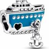 Pandora Pandora Anchored Cruise Ship Charm - Compatible Moments Bracelets - Jewelry For Women - Gift For Women In Your Life - Made With Sterling Silver & Enamel Wholesale