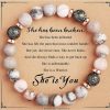 CELLENT Inspirational Gifts For Women Sometimes You Forget That ' Natural Stone Bracelets For Women Teen Girls Unique Birthday Christmas Healing Stress Relief Gift For Mom Aunt Daughter Granddaughter Best Friend New