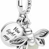 Pandora Pandora Glow-In-The-Dark Firefly Dangle Charm - Compatible Moments Bracelets - Jewelry For Women - Gift For Women - Made With Sterling Silver Clearance