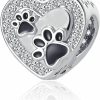 DWJSu Dwjsu Autism Heart Crystal Elephant Charm Religious Love Pet Dog Paw Print Bead Charms For Bracelet And Necklace Hot