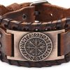 TURTLEDOVE Turtledove Viking Bracelet Norse Vegvisir - Nordic Bracelet With Runic Compass - Celtic Pagan Jewelry Best