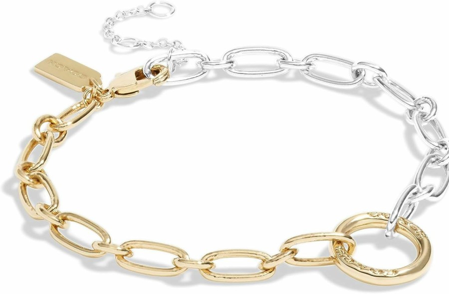 Amazon Coach Women'S Mixed Metals Charm Starter Link Bracelet Online