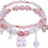 ANZWTLOYY Anzwtloyy Kawaii Bracelets Cute Anime Elastic Stretch Crystal Beaded Bracelets Jewelry For Girls Women Best