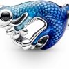 Pandora Pandora Metallic Blue Gecko Charm - Compatible Moments Jewelry - Stunning Gift For Women - Sterling Silver & Enamel With Crystal - With Gift Box Clearance