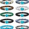 Hicarer Hicarer 10 Pieces Vsco Sea Turtles Beads Bracelet Natural Stone Elastic Friendship Bracelet For Women Men Clearance