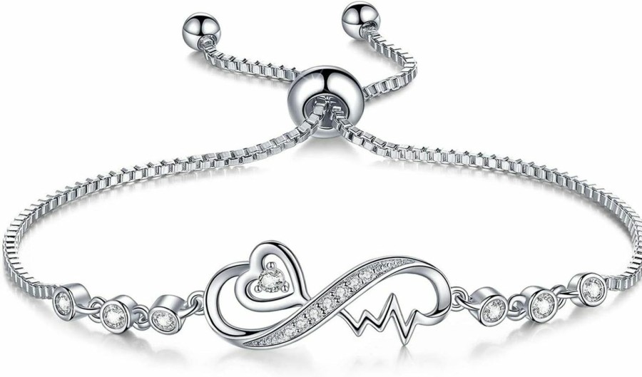 Desimtion Infinity Love Bracelets For Women Girls, Birthday Mothers Day Jewelry Gifts For Her Girlfriend Wife Mom From Daughter Son Best