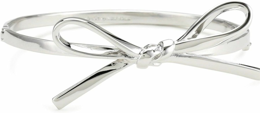 Kate Spade New York Kate Spade New York \"Skinny Mini\" Silver-Tone Bow Bangle Bracelet Wholesale