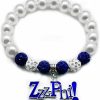 Youngsome Youngsome Fashion Greek Sorority Female Pearl Bracelet Zeta Zpb Symbol Enamel Metal Zzzphi Pendant Jewelry Bangle New